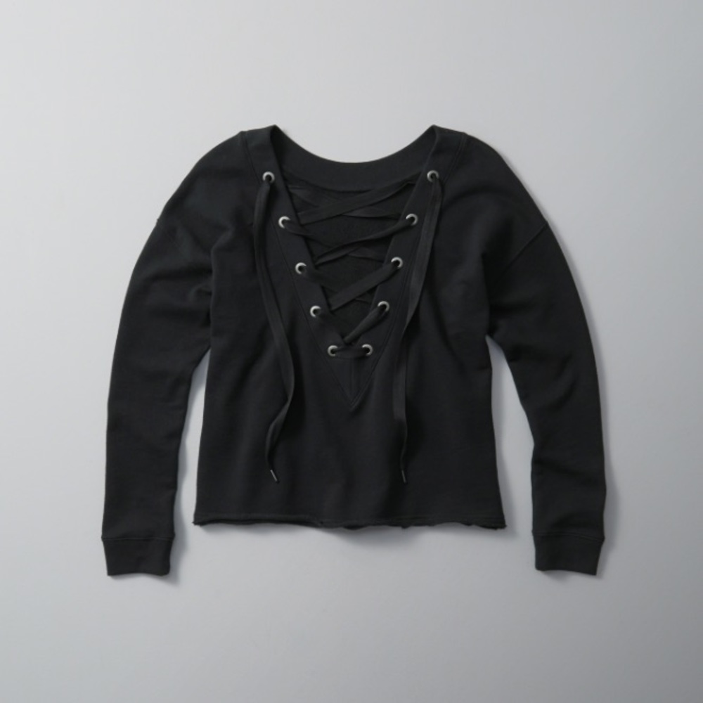 Lace-up Sweater
